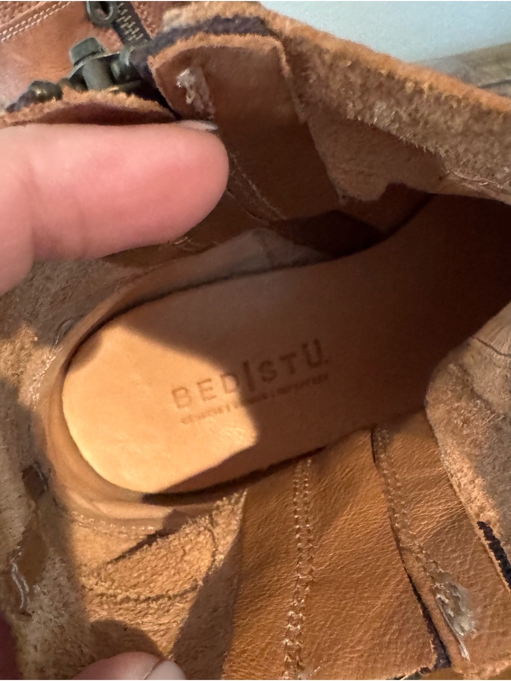 Bed Stu Becca Brown Leather Moto Ankle Boots with Buckle - Picture 12 of 13
